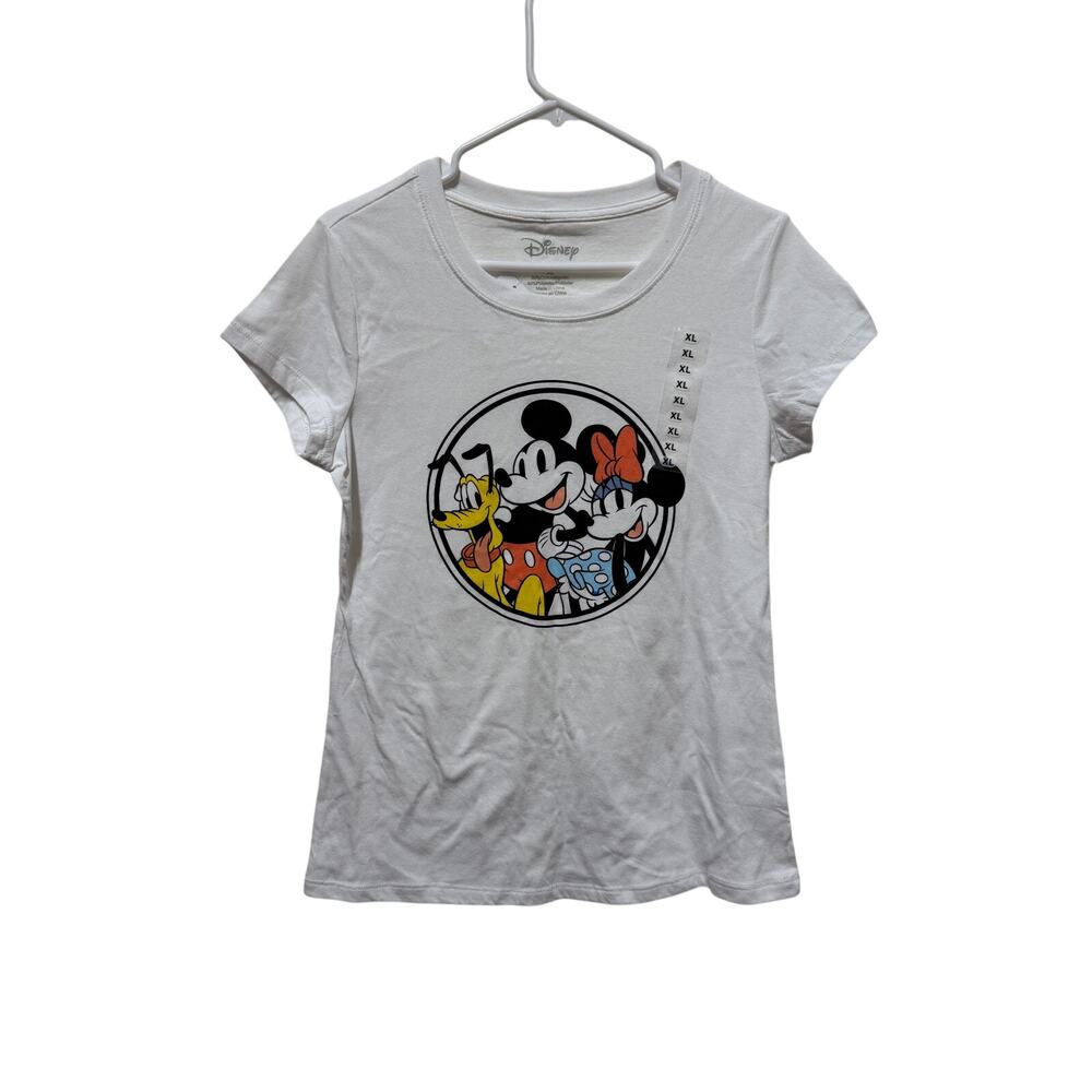 NWT Disney Tshirt Mickey Minnie Pluto Junior XL